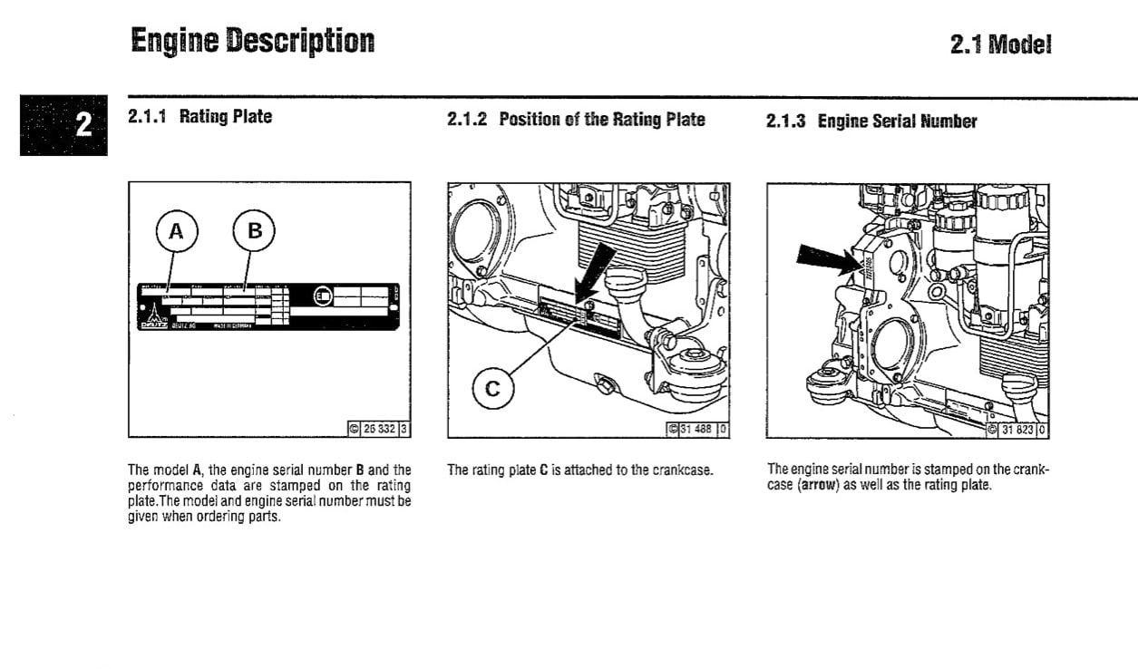Engine serial number Diesel Motor Nordic